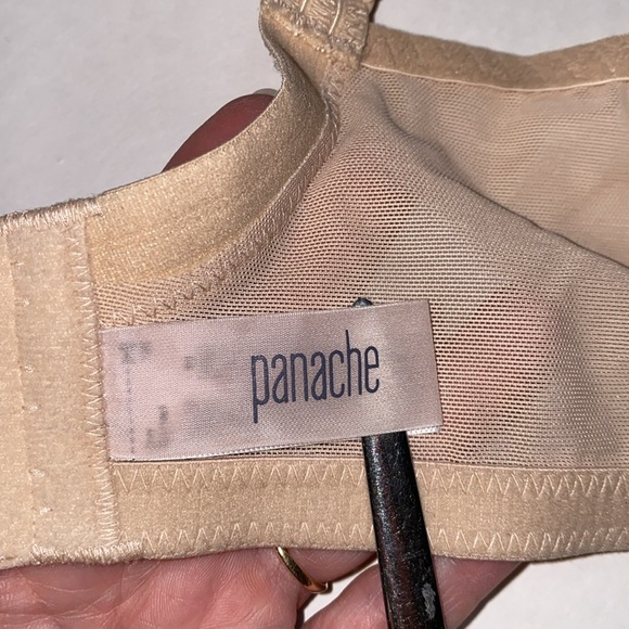 38GG 38J Panache Houndstooth Lace Underwire Bra No padding Semi-Sheer Check Copy - Picture 9 of 16